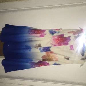 Calvin Klein floral fit and flare dress